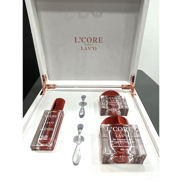 L'Core Paris Lav'o Bio Thermal Set Cream Mask and Serum 3-in-1 Gift Case New - Picture 1 of 14